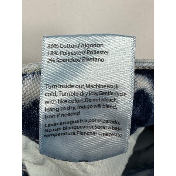 Risen Women's Acid Wash Straight Leg Stretch Denim Jeans - Size 5/27 (27x27) - Picture 6 of 6